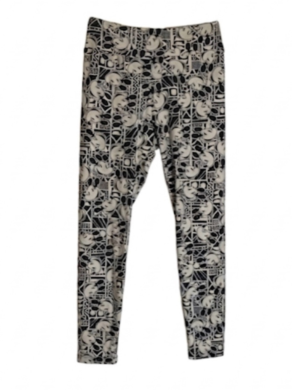LULAROE Mickey Mouse Print Lounge Leggings, Women’s, Black White